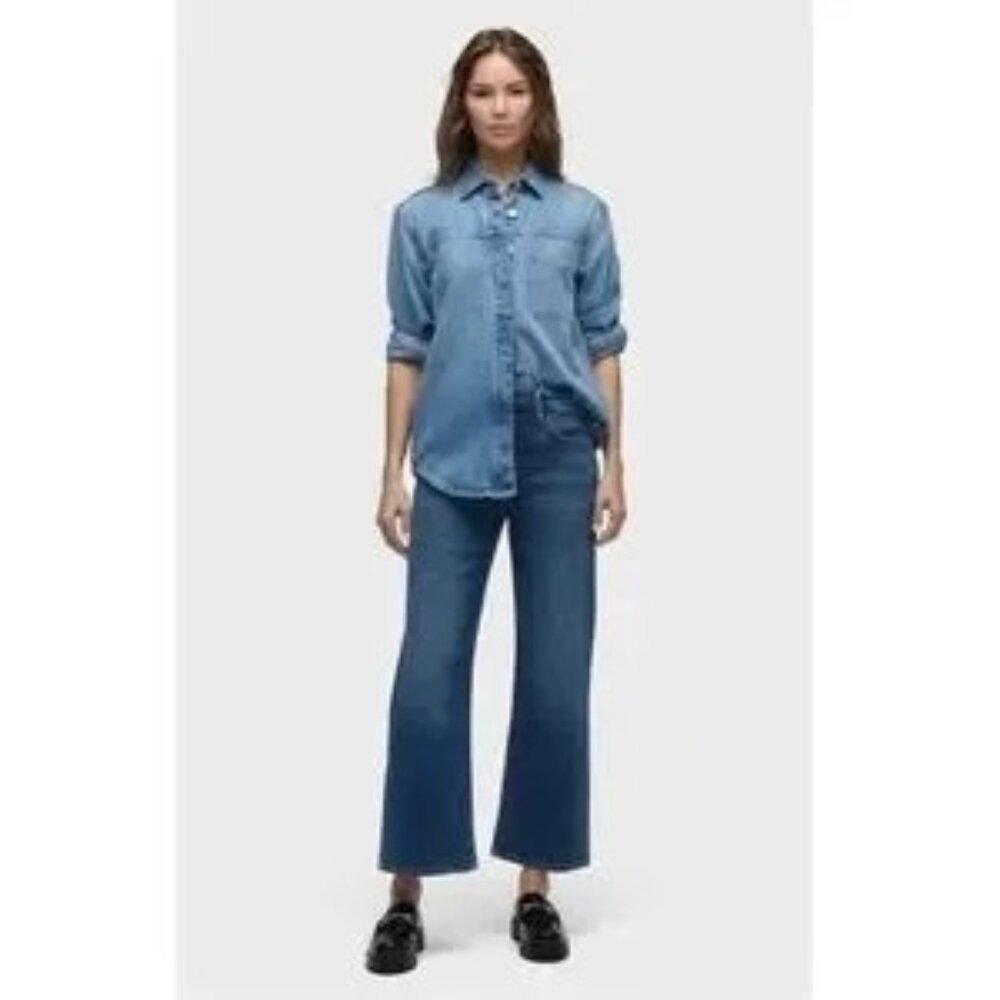 Hudson Jeans Blue Ankle & Cropped Women Jeans